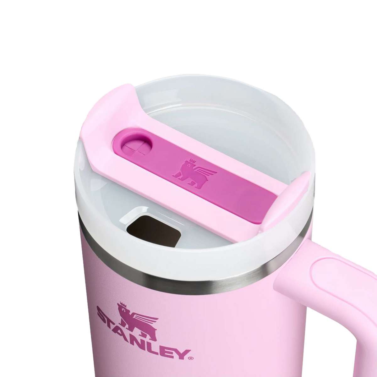 Stanley Quencher H2.0 FlowState Handled Tumbler Θερμός Ανοξείδωτο BPA Free 890ml Cherry Blossom